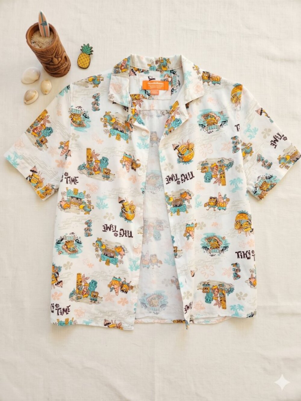 Nickelodeon Spongebob Hawaiian Short-Sleeve Shirt
